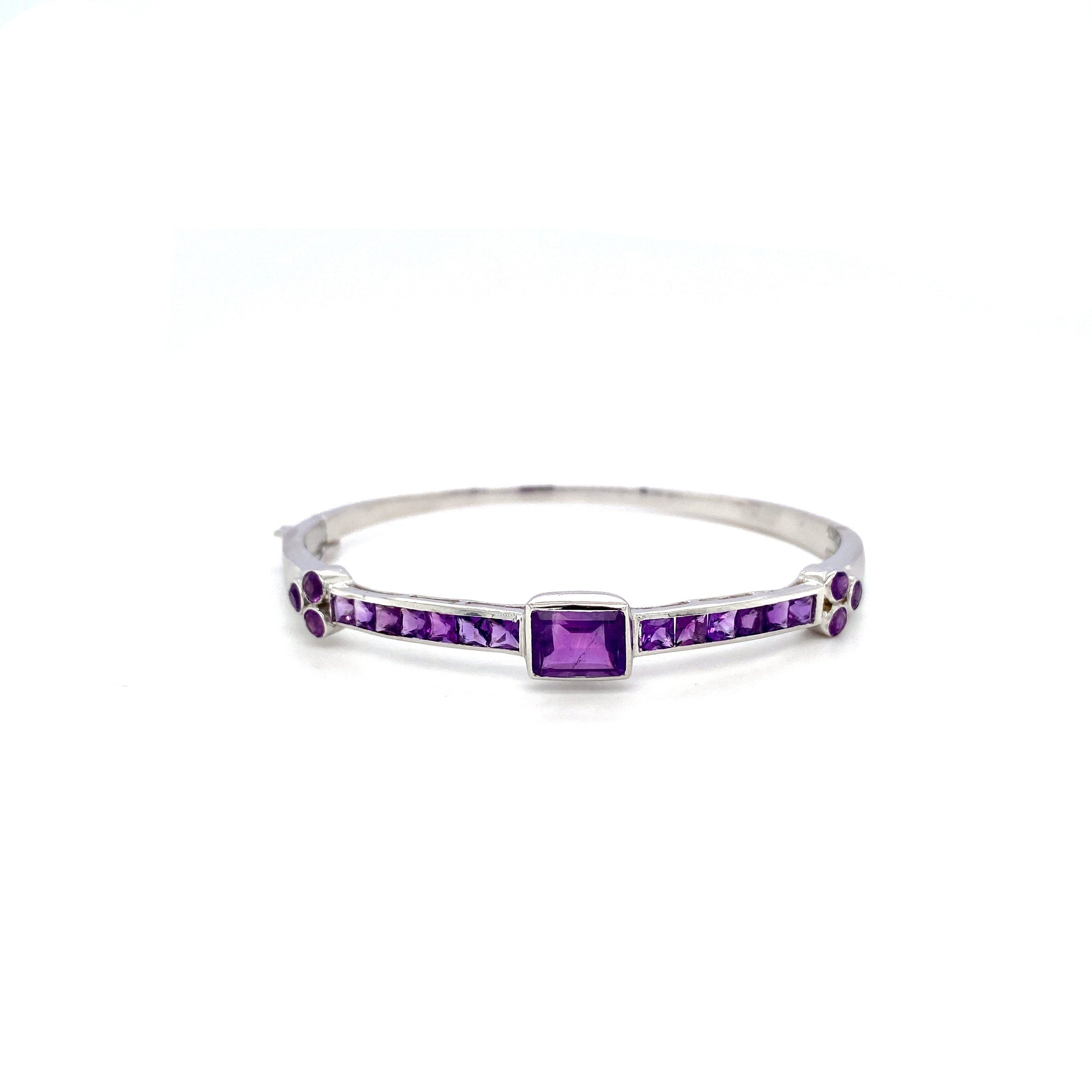 Amethyst Bangle in .925 Sterling Silver - KSD 44997-0