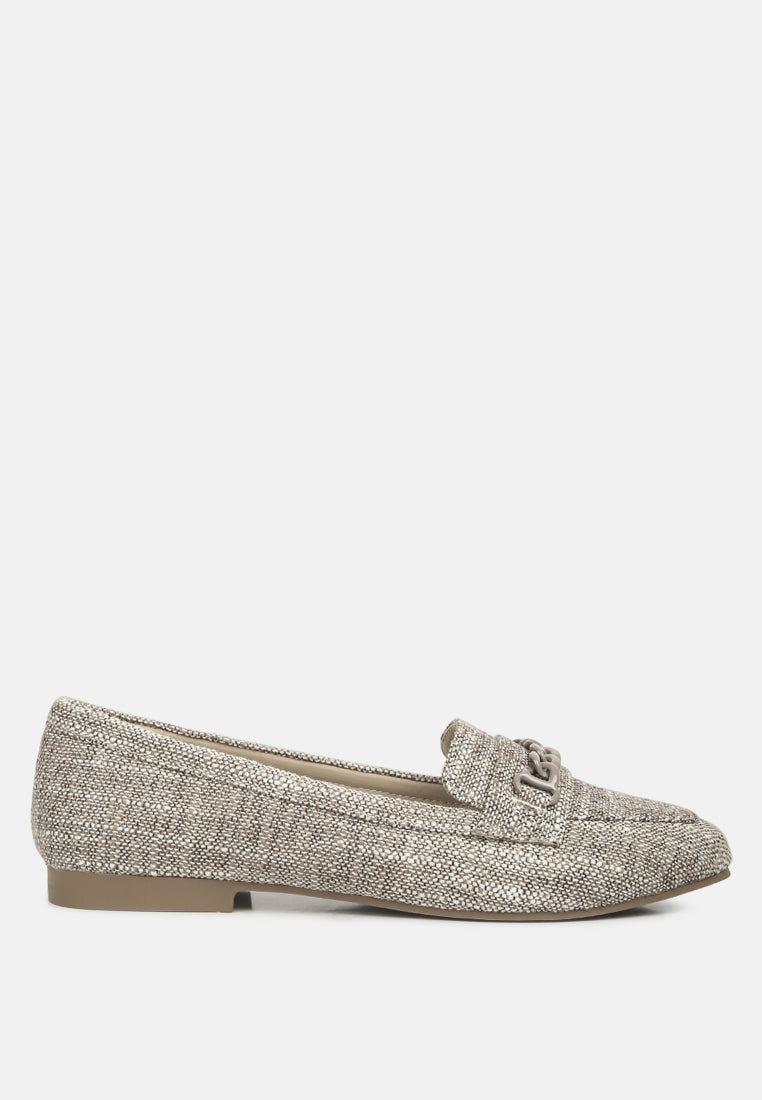 Abeera Chain Embellished Loafers-6