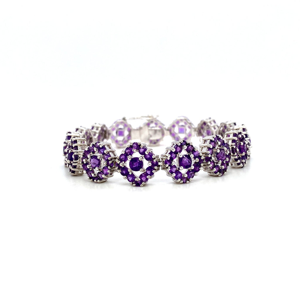 Amethyst Bracelet in .925 Sterling Silver - KSD 4169-0