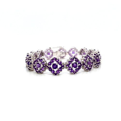 Amethyst Bracelet in .925 Sterling Silver - KSD 4169-0