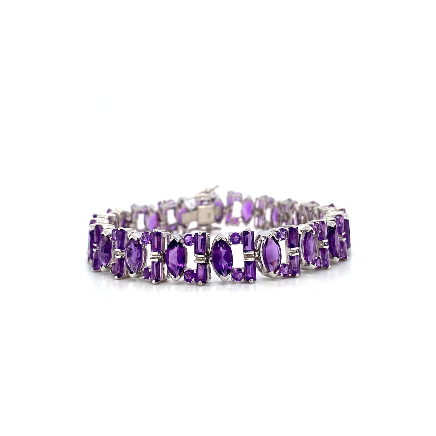 Amethyst Bracelet in .925 Sterling Silver - KSD 4205-0