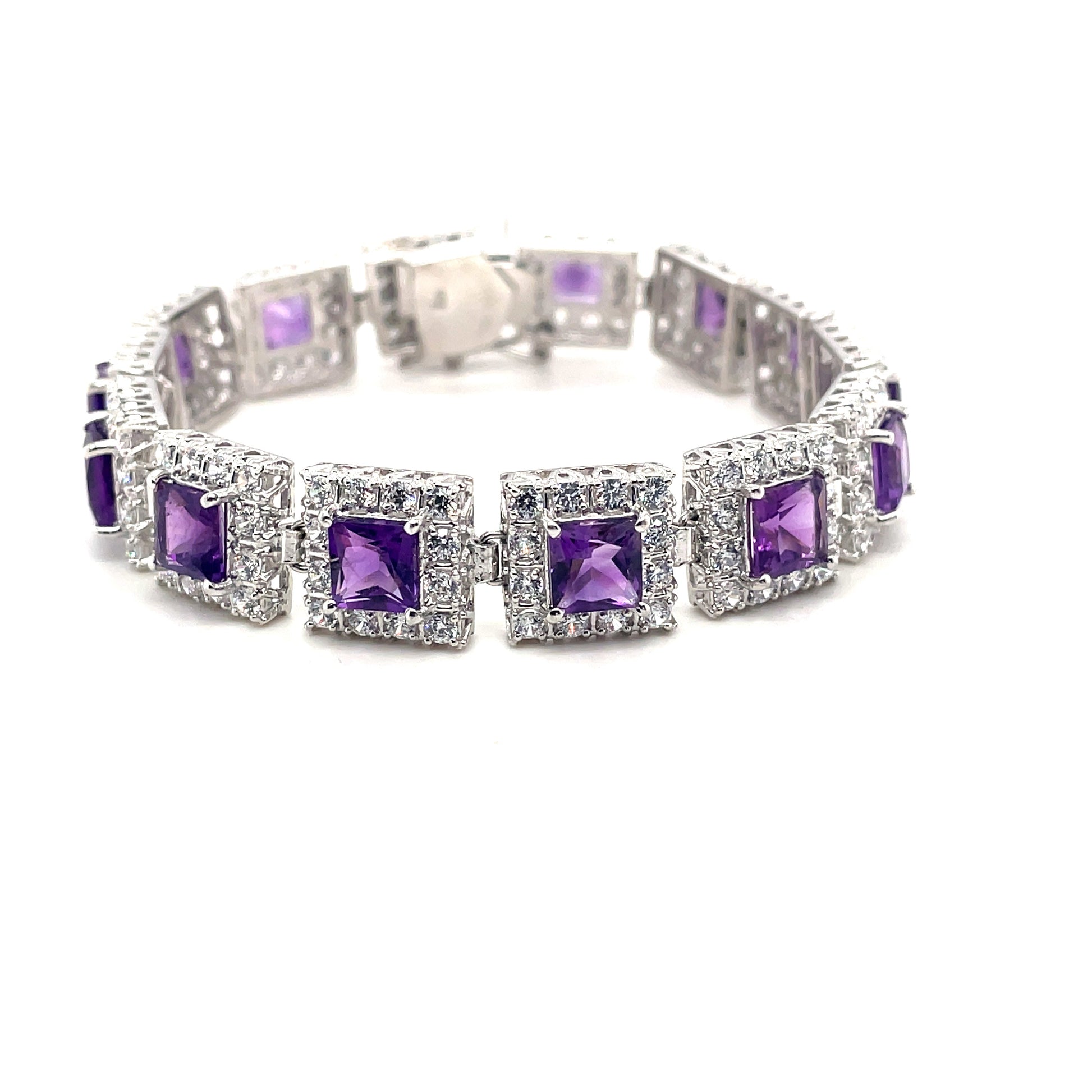 Amethyst Bracelet in .925 Sterling Silver - KSD 4687-0