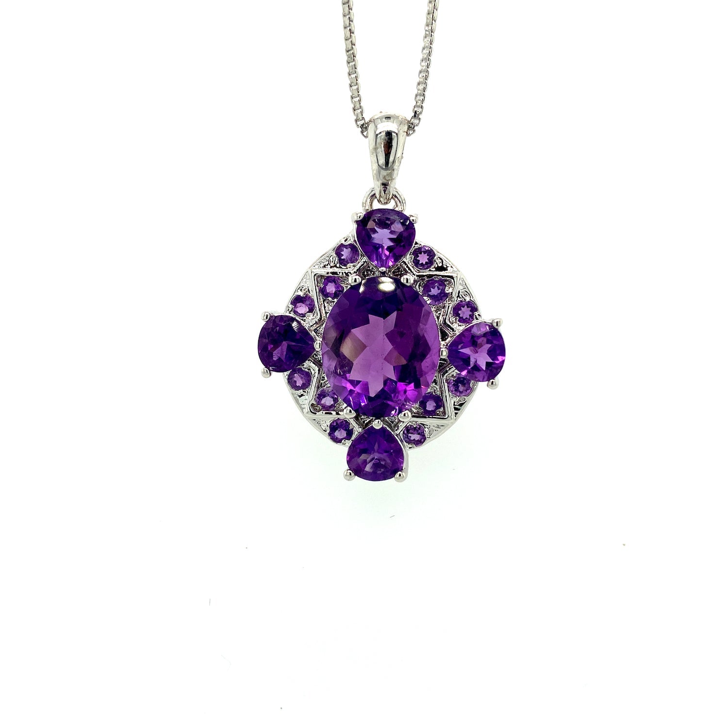 Amethyst Pendant in .925 Sterling Silver - KSP 3252-0