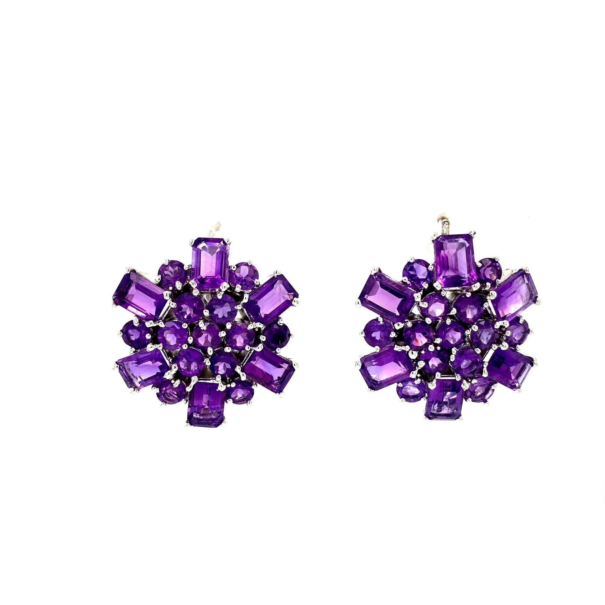 Amethyst Earring in .925 Sterling Silver - KST 5175-0