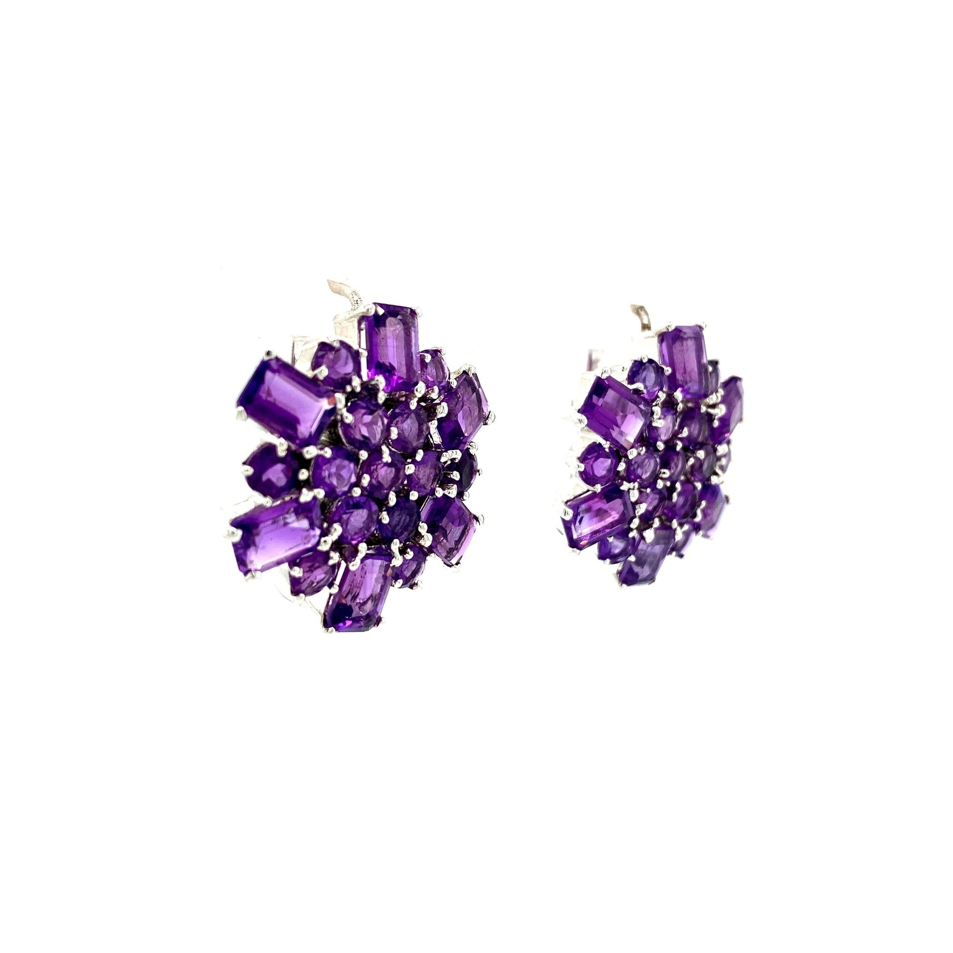 Amethyst Earring in .925 Sterling Silver - KST 5175-1
