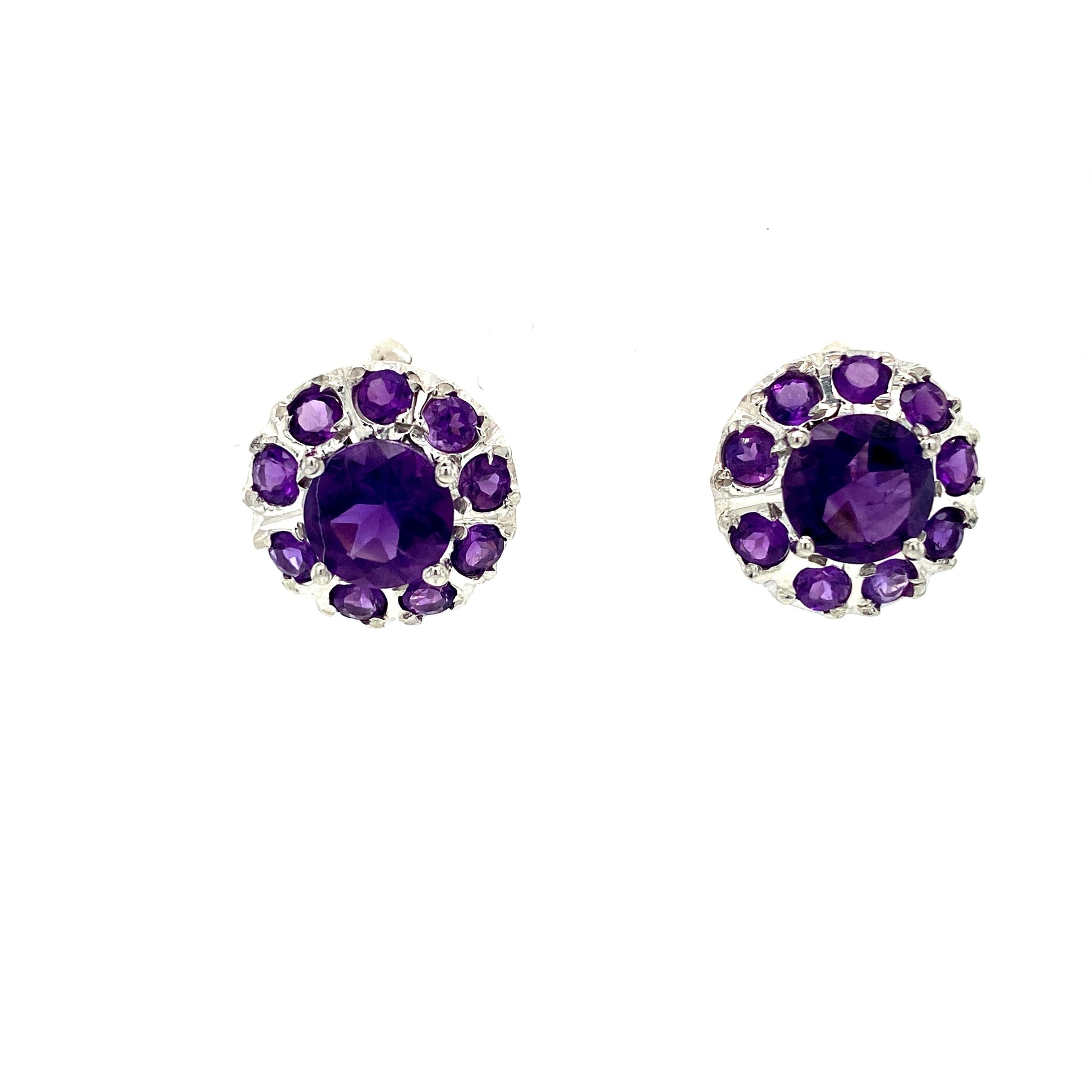Amethyst Earring in .925 Sterling Silver - KST 5679-0