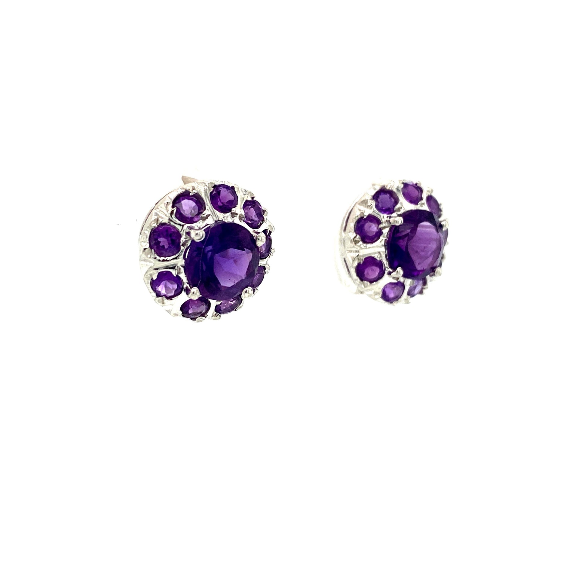 Amethyst Earring in .925 Sterling Silver - KST 5679-1