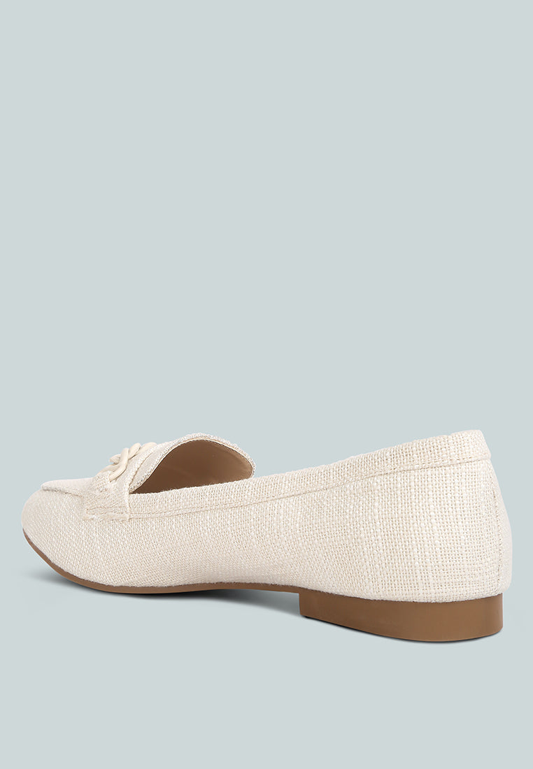 Abeera Chain Embellished Loafers-2